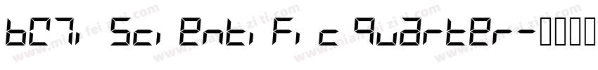 BW7i Scientific Quarter字体转换